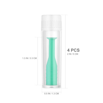 4pcs Contact Lens Suction Stick Set – Inserter & Remover Plunger Tweezers Eye Care Tool Kit for Lens Handling