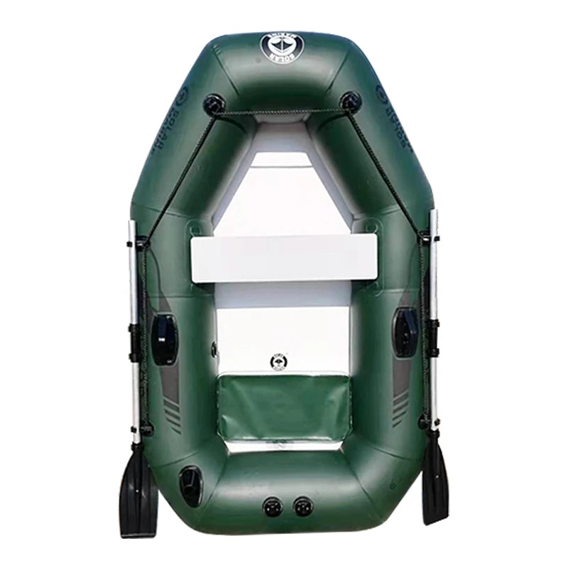 Solar Marine 2-Person Inflatable PVC Fishing Boat – 2M Wear-Resistant Kayak Canoe with Free Accessories