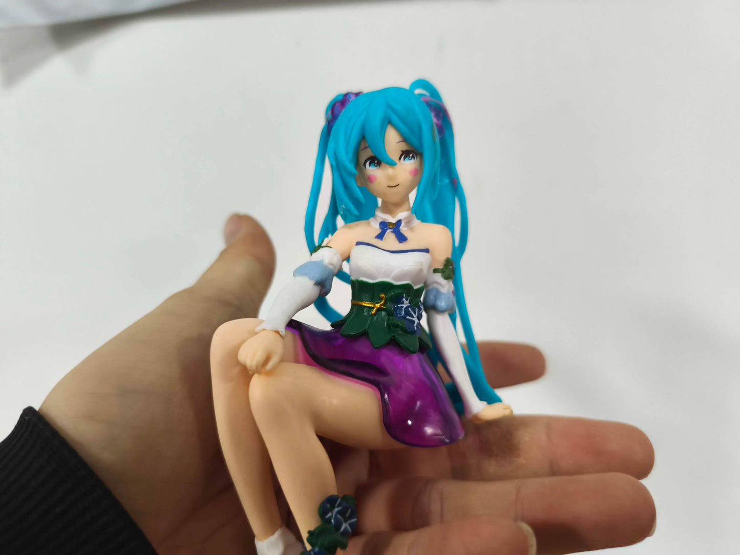 Hatsune Miku 11cm Neko T-Shirt Figure – Cute Anime Desktop Figurine Kawaii Girl Model Toy Gift