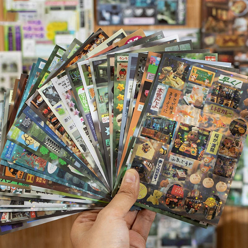 Mr. Paper Retro Sticker Set - 30/60/90-Piece Creative DIY Decals for Scrapbooks, Notebooks, Mugs, Laptops and Cards