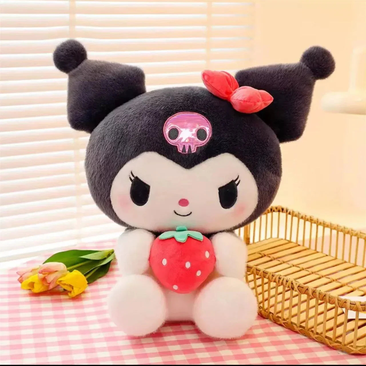 25cm Kawaii Sanrio Plush Toy – Kuromi & Jade Dog Stuffed Doll Gift for Kids