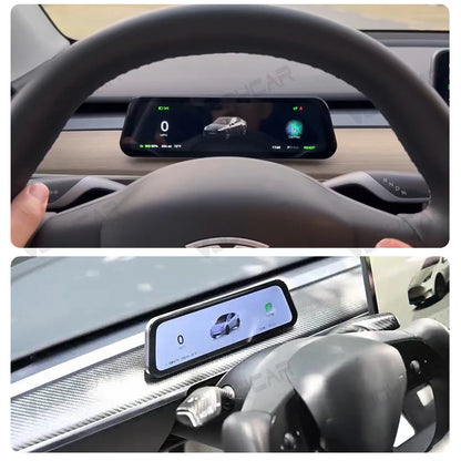 Gen 2 9.6" Instrument Display for Tesla Model 3 & Y – Blind Spot Reminder with OTA Upgrade, Juniper Dashboard