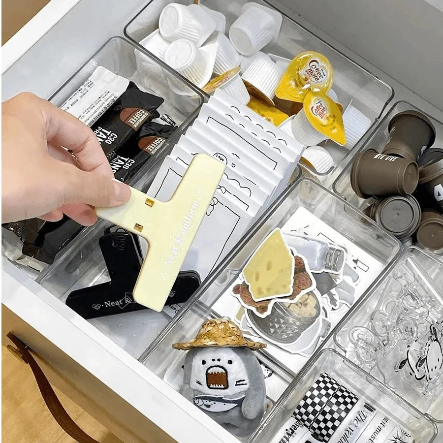 28PCS Clear Drawer Organizer Set - Multi-Size Storage Trays for Bathroom Vanity Kitchen & Bedroom