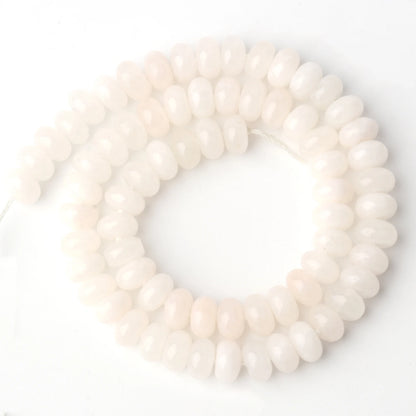 Natural Stone Rondelle Beads - 5x8mm Tourmaline, Citrine & Quartz Loose Beads for DIY Bracelets
