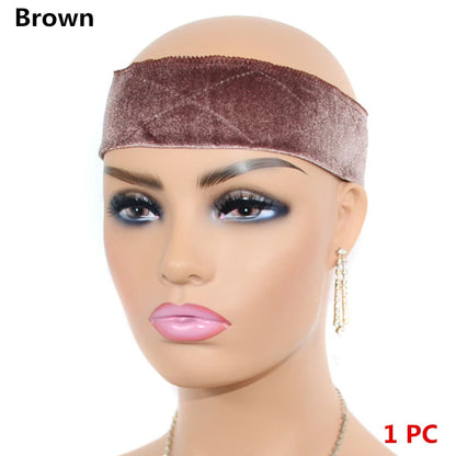 Adjustable Velvet Wig Grip Band - No-Slip Headband for Lace Front Wigs, Secure Wig Holder for Women