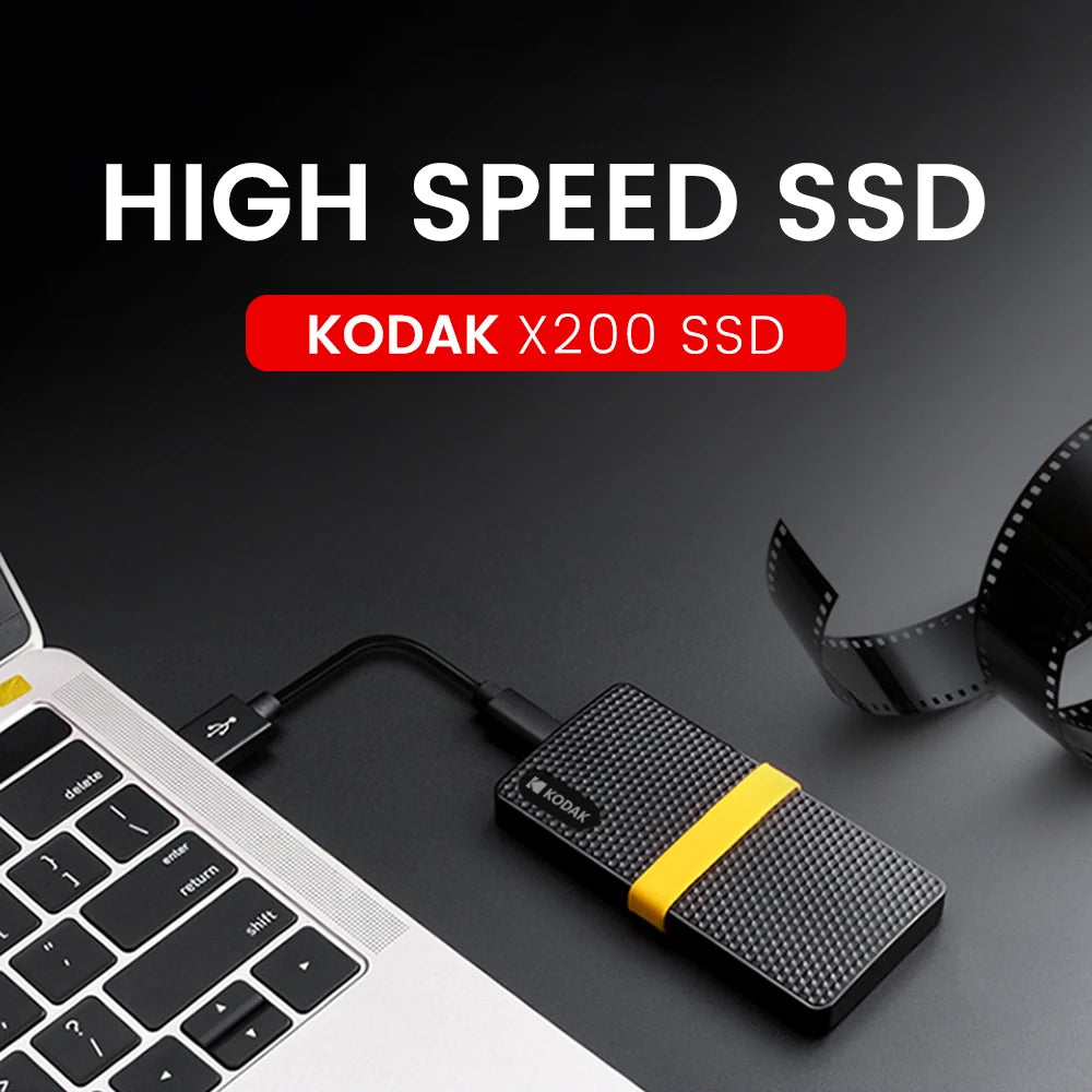 KODAK X200 External SSD – Portable 1TB, 512GB, 256GB USB 3.1 Hard Drive for Laptops, Smartphones, PS4, PC, Mac & TV