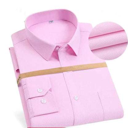 Men’s Plus Size Dress Shirt - Long Sleeve Business Office Shirt 8XL-11XL Regular Fit White Top