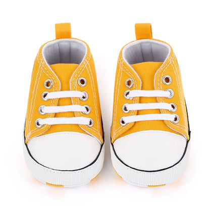 New Baby Shoes for Boys & Girls – Classic Canvas Casual Sneakers, Soft Sole Non-Slip Toddler Walkers D2486