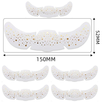 6pcs Hot Stamping Freckles Makeup Patches – Metallic Gold & Silver Temporary Tattoo Stickers for Face