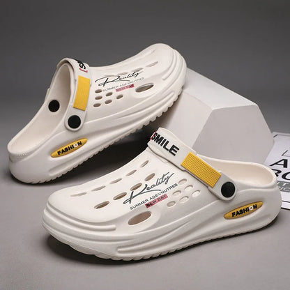 Men’s EVA Hole Mules Slippers – Thick Soft Platform Non-Slip Slides Comfortable Summer Sandals
