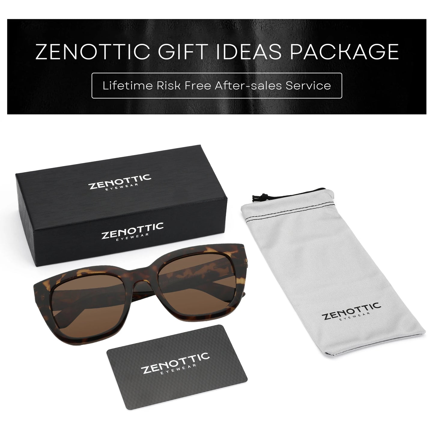 ZENOTTIC Retro Square Polarized Sunglasses for Women – Vintage UV400 Protection Fashion Shades with Trendy Stylish Design