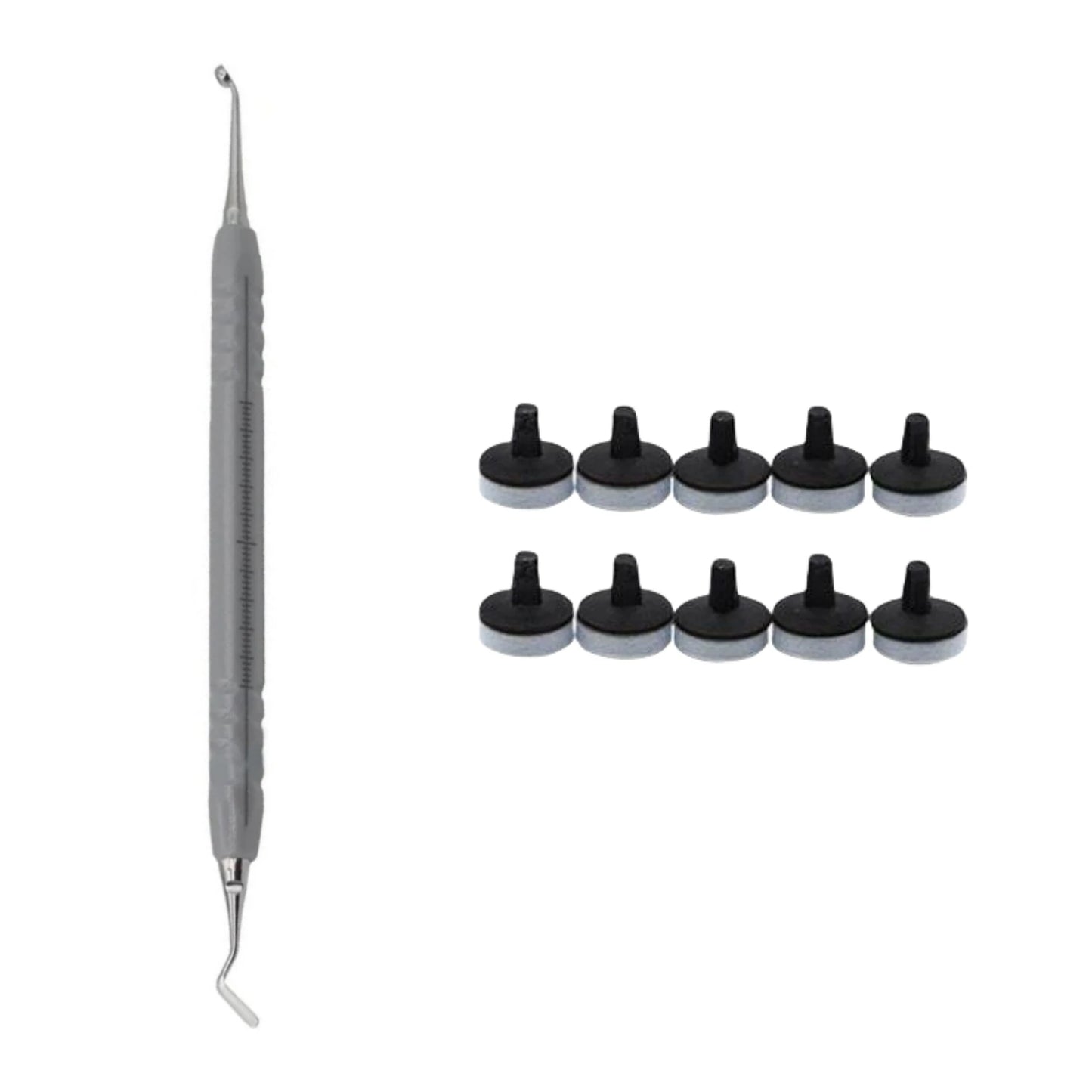 Dental Resin Filling Kit – Composite Light Cure Spatula & Molding Tools Set with Foam Pad Holder for Dentistry Use