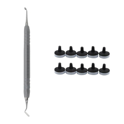 Dental Resin Filling Kit – Composite Light Cure Spatula & Molding Tools Set with Foam Pad Holder for Dentistry Use