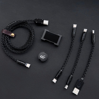 8K Gaming Keyboard USB-C Cable – Single-Crystal Copper Magnetic LED Cable for Esports Hubs and HMLAB Hubs