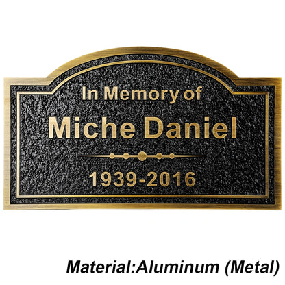 Personalized Memorial Plaque – Custom Engraved Grave Marker for Loved Ones or Pets (Dog & Cat), Remembrance Plaques