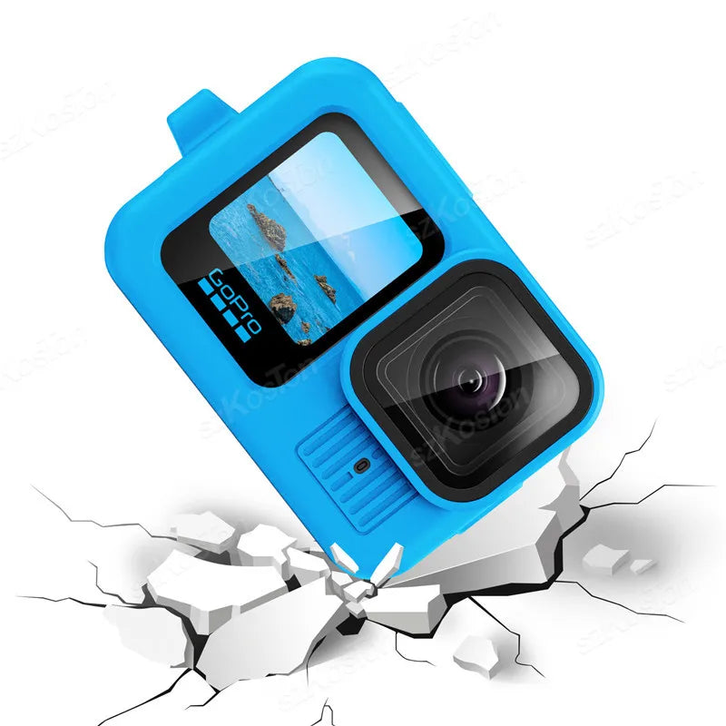 GoPro Hero 13 Black Tempered Glass Screen Protector – Silicone Case, Lens Cap & Protective Film for GoPro 13 Camera