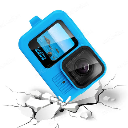 GoPro Hero 13 Black Tempered Glass Screen Protector – Silicone Case, Lens Cap & Protective Film for GoPro 13 Camera