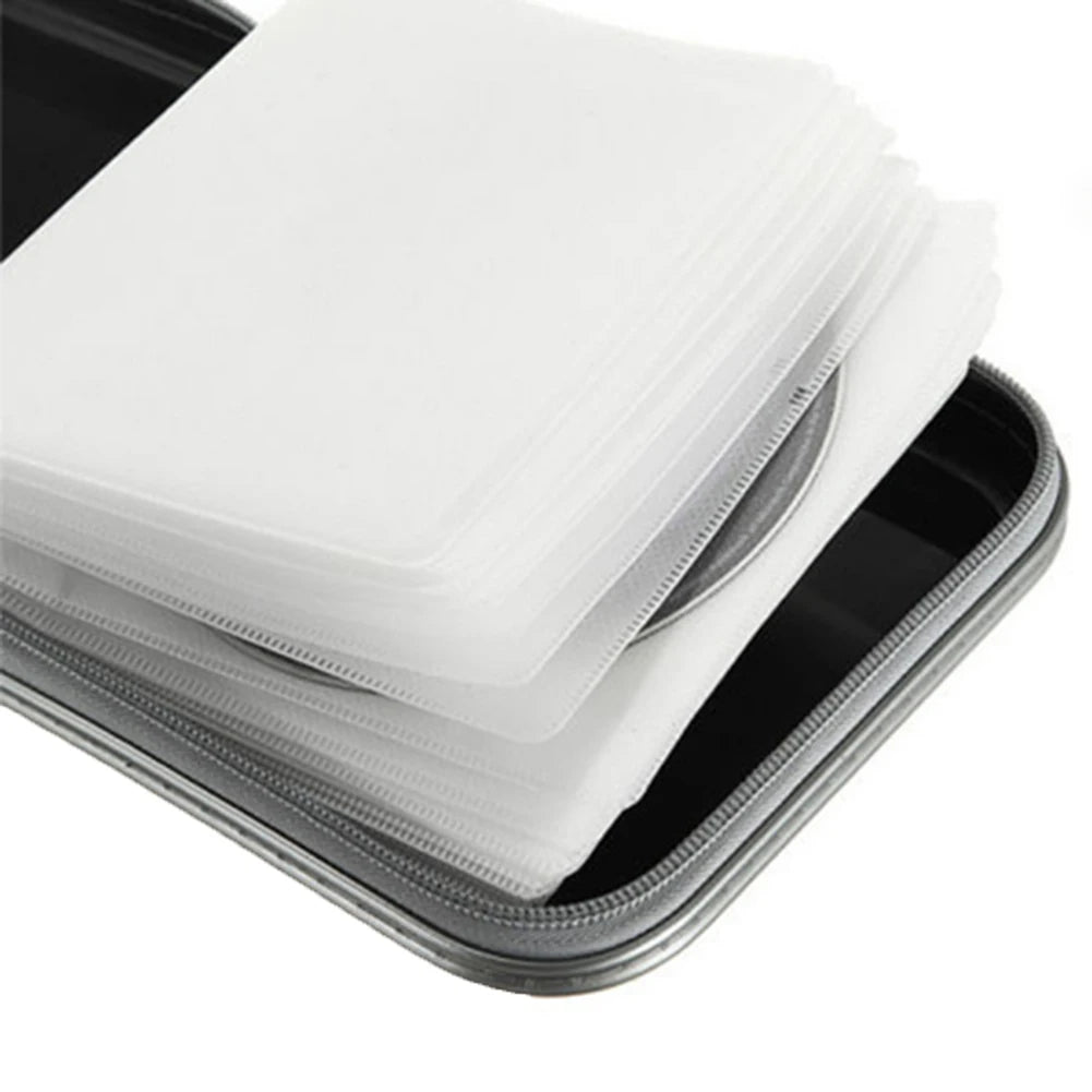 80/40-Piece CD DVD Storage Organizer - Large Capacity Zipper Disc Wallet Case for CD, DVD & VCD Collections