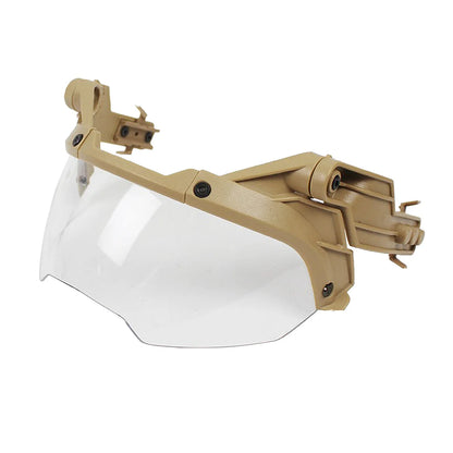 BOOIU Adjustable Tactical Helmet – FAST MICH Helmet with Detachable OP Goggles, Anti-Fog & Anti-Riot CS Protective Gear