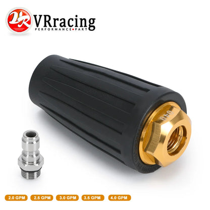 Turbo Rotating Nozzle for Pressure Washer – 360° Adjustable Spray with 1/4" Quick Connector, 4000 PSI, Multiple GPM Options