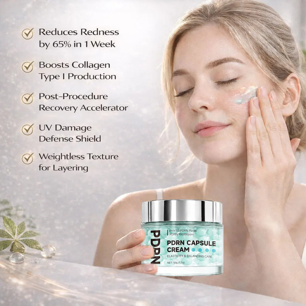 PDRN Capsule Cream 100 Moisturizer with Hyaluronic Acid & 9 Peptides, Hydrating, Firming & Nourishing Face Cream
