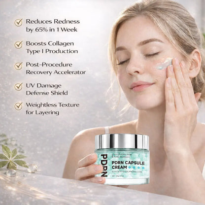 PDRN Capsule Cream 100 Moisturizer with Hyaluronic Acid & 9 Peptides, Hydrating, Firming & Nourishing Face Cream