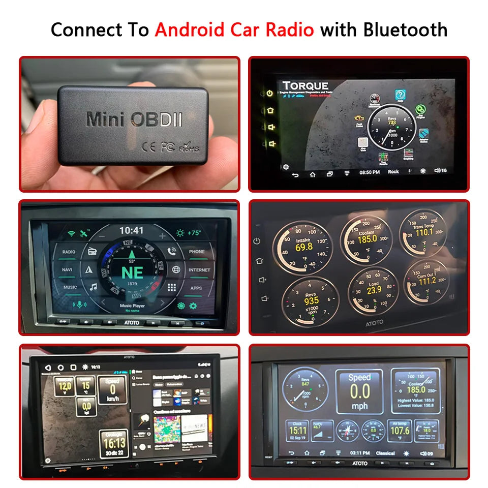 ATOTO 4450 OBD2 Scanner – Bluetooth ELM327 V1.5 Car Diagnostic Tool & Code Reader for Android OBDII