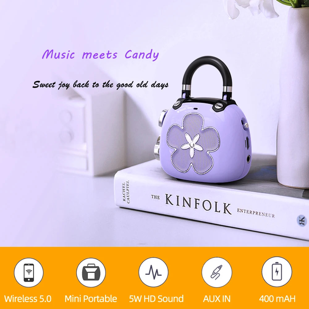 DOSS Mini Bluetooth 5.0 Speaker – 5W Portable Wireless Candy Design MP3 Music Player Cute Sound Box Gift Idea