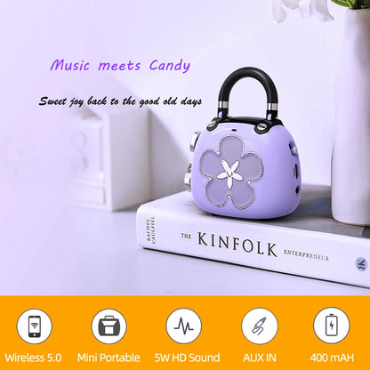DOSS Mini Bluetooth 5.0 Speaker – 5W Portable Wireless Candy Design MP3 Music Player Cute Sound Box Gift Idea
