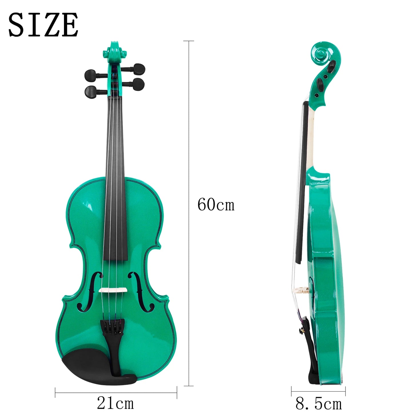 IRIN Acoustic Violin V-10 - Solid Wood Fiddle String Instrument Set with Case, Bow & Accessories for Beginners and Students