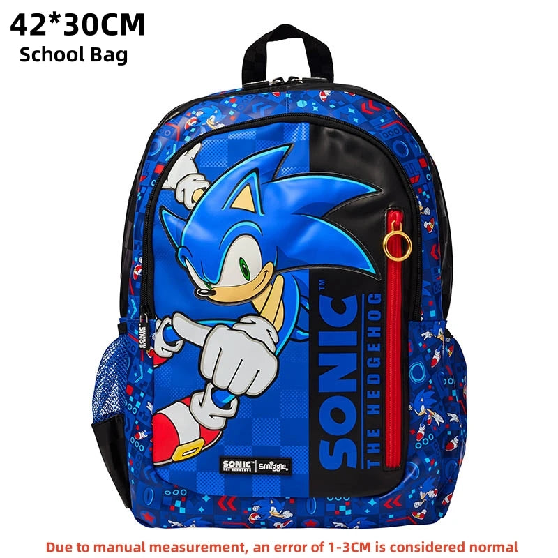 Smiggle Sonic Cartoon Backpack — Australia Schoolbag for Kids, Anime Student Bag & Gift
