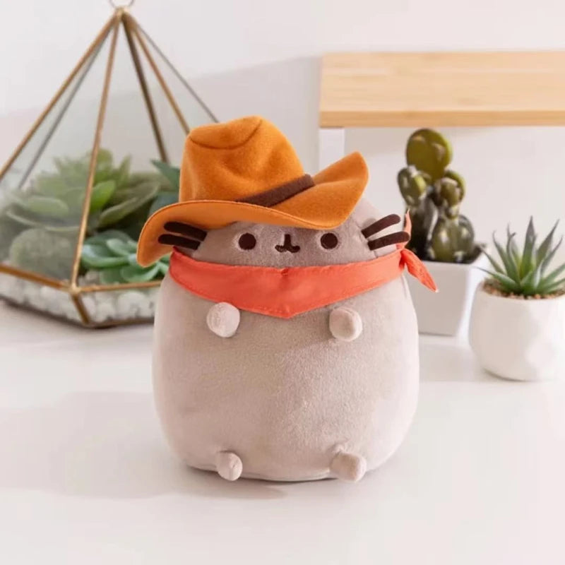 Pusheen Cat Figure and Charm - Cute Desk Accessories, Fluffy Cushion Decor, and Birthday Gifts for Pusheen Fans