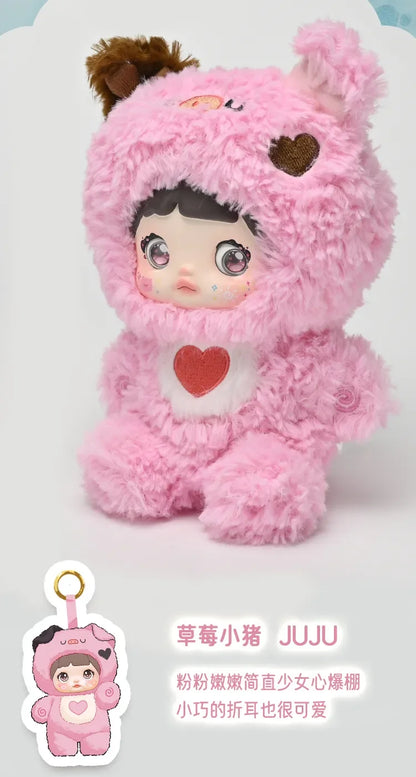 Nommi Cute Plush Blind Box Series — Random 21cm Collectible Plush Toy, 6 Pack Set