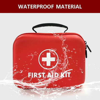 Waterproof PU First Aid Bag - Compact Empty Medical Kit for Outdoor Travel, Car, Home, and Camping Emergencies