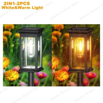 Waterproof LED Solar Garden Lights – Automatic Outdoor Pathway & Driveway Lighting with Dusk-to-Dawn Sensor