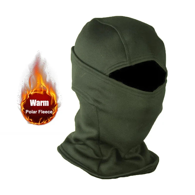 Winter Fleece Camouflage Balaclava – Warm Full Face Mask for Skiing, Cycling & Motorcycling, Cold-Proof Helmet Lining