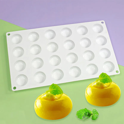 7-Option Flat Round Silicone Cake Molds — DIY Mousse, Chocolate, Dessert, Pudding & Jelly Baking Tools