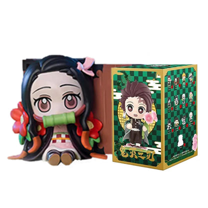 Anime Demon Slayer Blind Box Figures — 1-12pcs Tanjiro & Nezuko PVC Model Ornaments, Kids Christmas & Halloween Gift