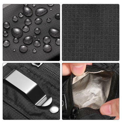 Men's Mini Credit Card Wallet & ID Holder - Slim Zipper Wallet with Coin Pocket