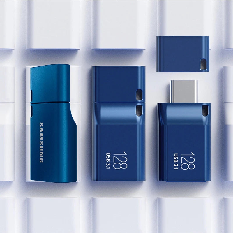 Samsung USB Type-C Flash Drive - Metal Waterproof High-Speed Memory Stick 64GB–256GB for Smartphone, Tablet & Computer