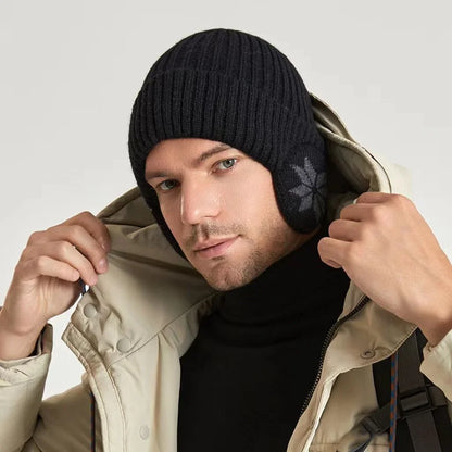 Unisex Winter Warm Plush Knitted Beanie - Coldproof Skull Cap for Men and Women, Outdoor Ear Protection Wool Hat