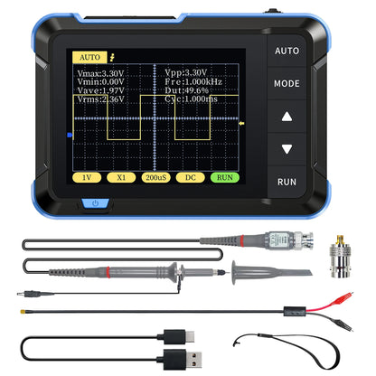FNIRSI DSO152 Mini Oscilloscope - Handheld Digital Scope with 2.8" Display, Auto Adjust, PWM & Square Wave Output, 800Vpp