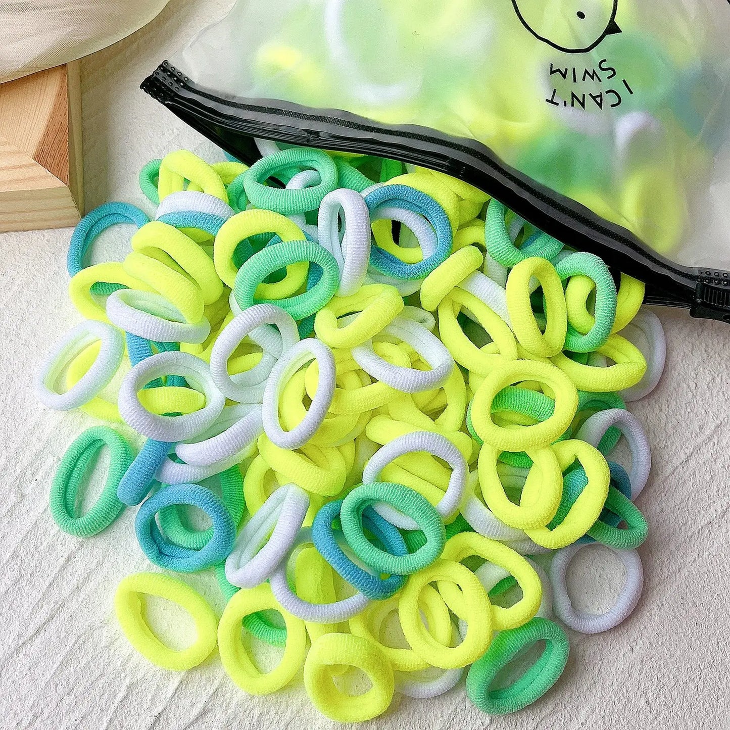 20/50PCS Kids Elastic Hair Bands – Girls Sweets Scrunchie Rubber Bands for Children Hair Ties & Headbands