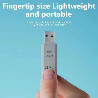 2 in 1 USB 3.0 Card Reader: High Speed Micro SD Card Reader Adapter - TF Memory Card for PC Laptop Accessories