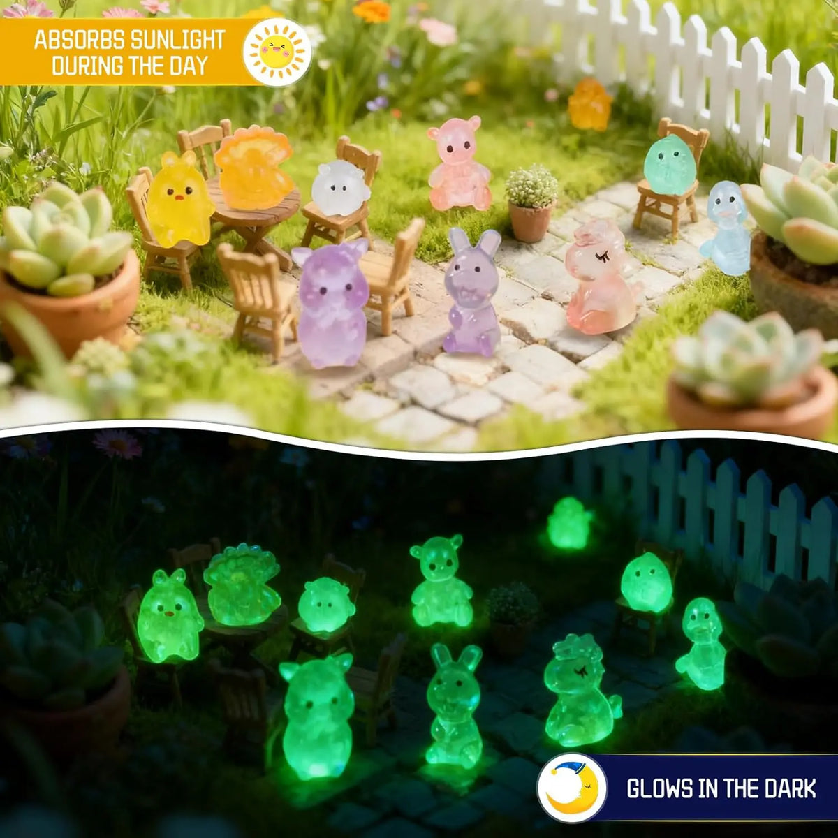 60-Piece Mini Resin Animal Mystery Bag - Cute DIY Craft Charms for Fairy Gardens, Mini Landscapes, and Creative Decorations