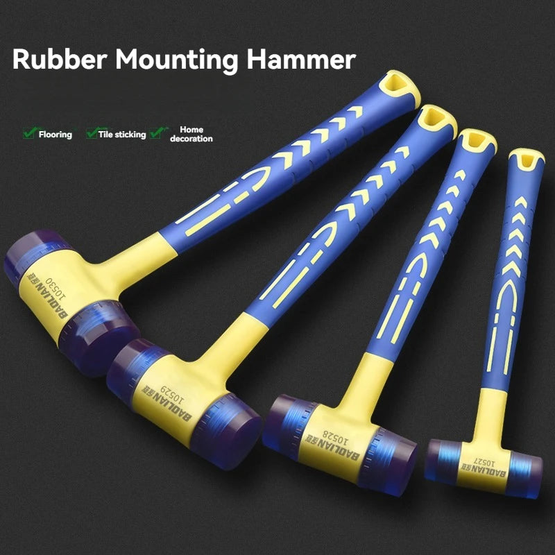 Double Head Installation Hammer — 25mm–45mm Detachable Rubber Mallet with Handle