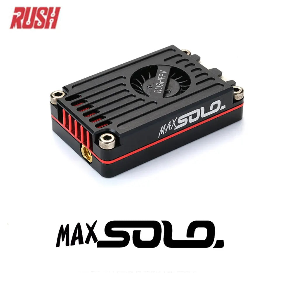 RUSHFPV RUSH MAX SOLO 5.8GHz 2.5W VTX - CNC Shell with Built-In Cooling Fan for FPV Freestyle & Long-Range Racing Drones