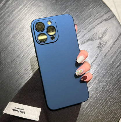 Matte Armor iPhone Case - Rugged Slim Plastic Cover with Camera Protection for iPhone 11–18, Air, Plus & Pro Max Models