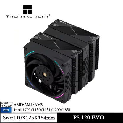 Thermalright Phantom Spirit Digital 120 EVO/SNOW CPU Air Cooler – 7 Heat Pipes Dual Tower AGHP Gen5.0 with Dual TL-K12 Fans High Performance Radiator for Intel & AMD Sockets