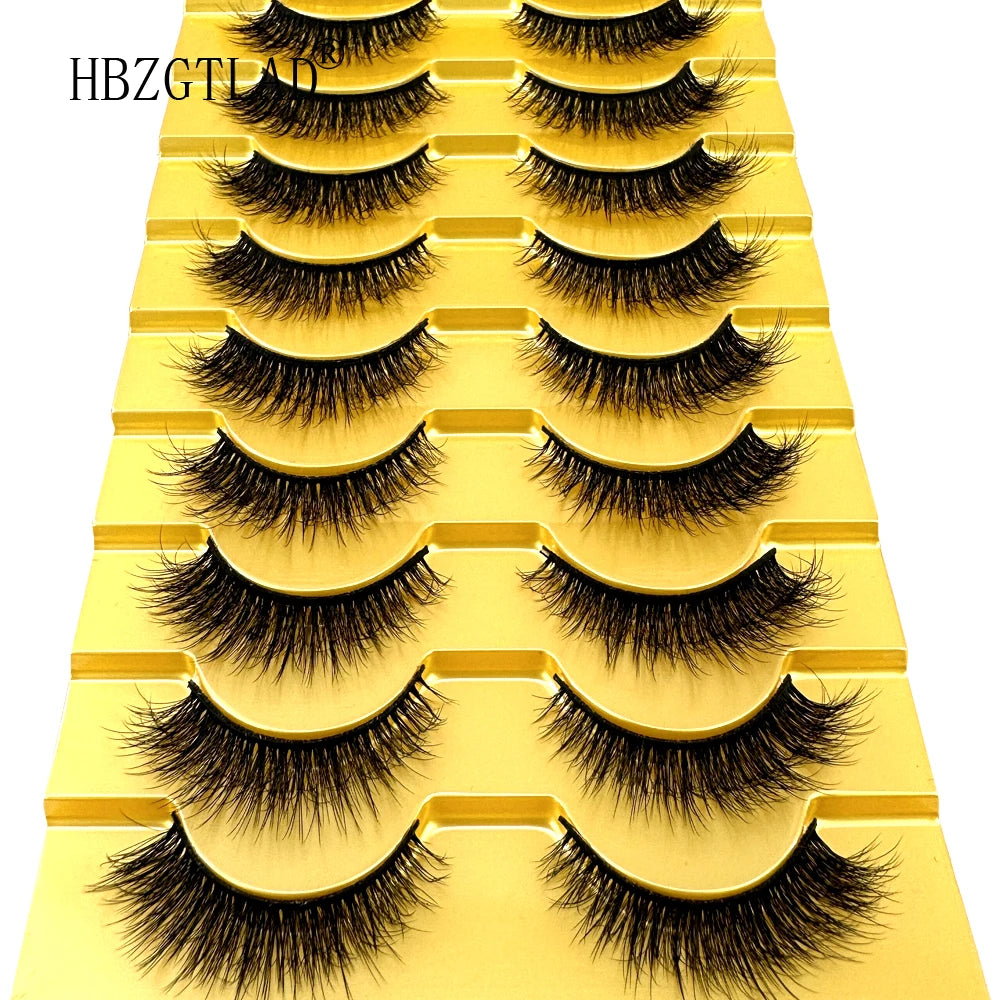10 Pairs 3D Mink False Eyelashes – Natural Long & Short Fake Lashes Makeup Kit (38 Styles)